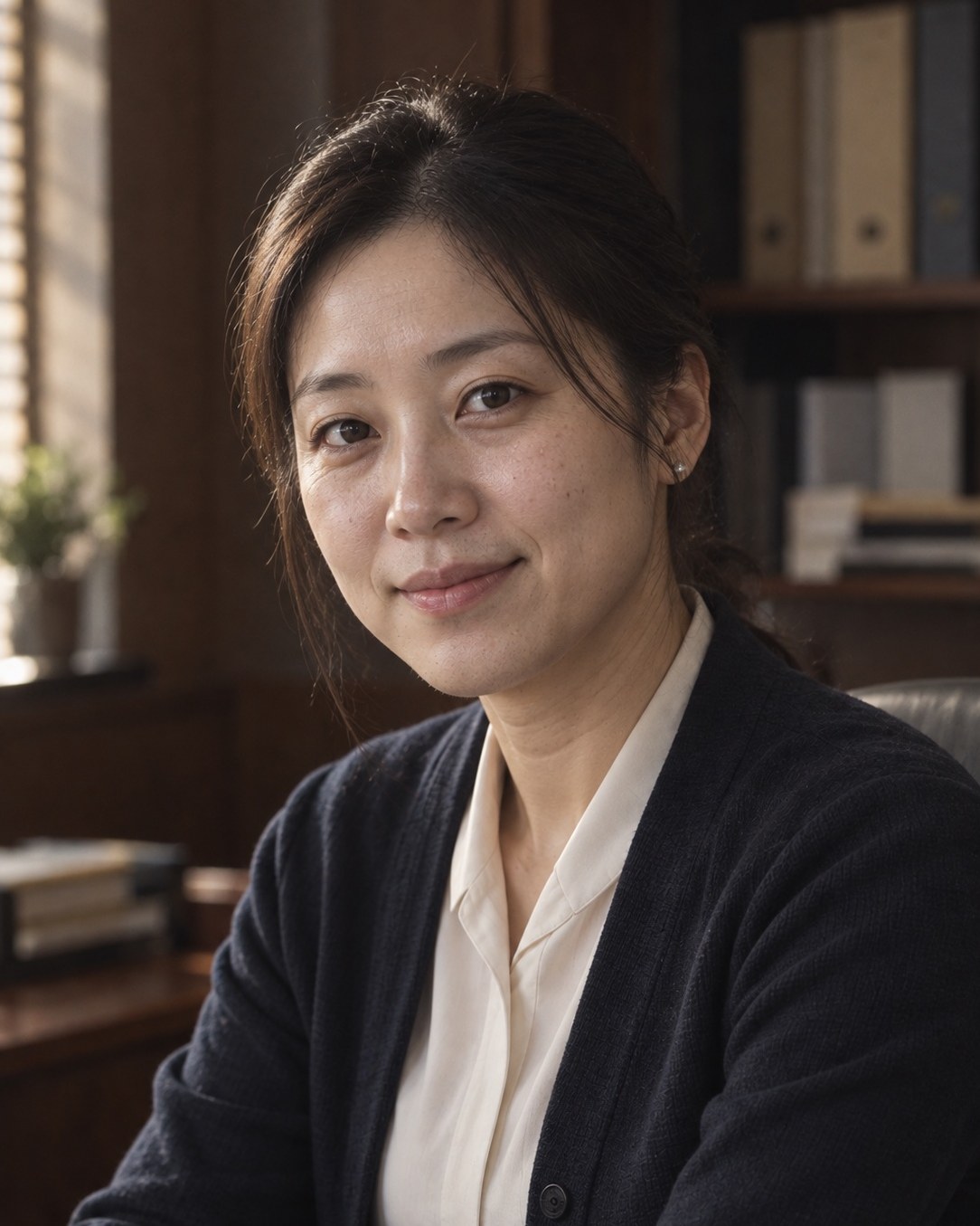 어두운 재킷 차림의 한서진